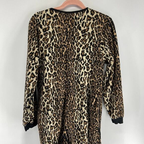 Nick and Nora Leopard Print Footie Pajama sleepwear outfit one piece women’s s - Picture 7 of 7